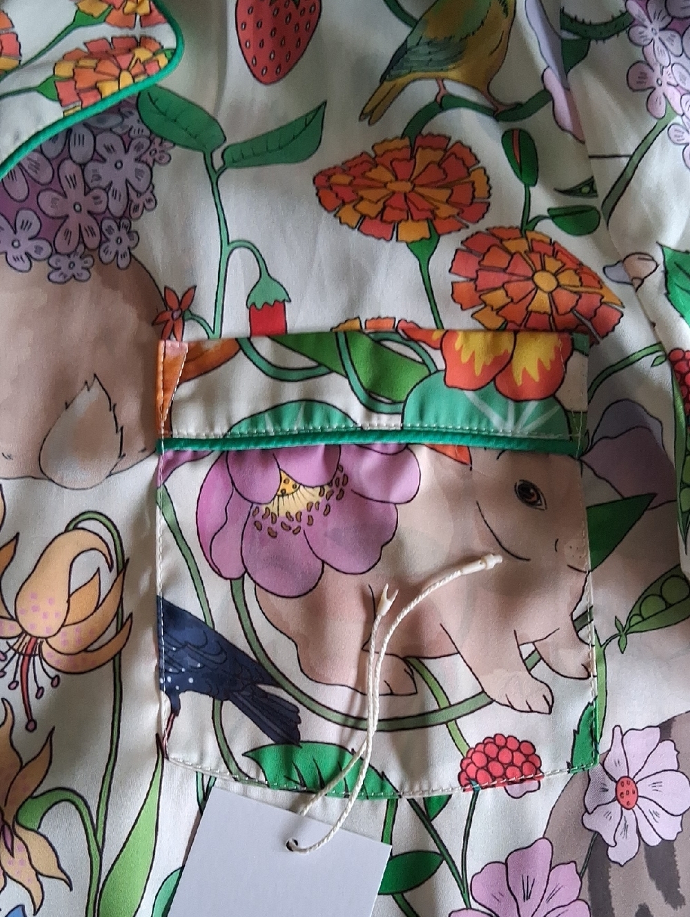 Karen Mabon Pajama Set Size Small Short Sleeve Summer Garden - Picture 5 of 11